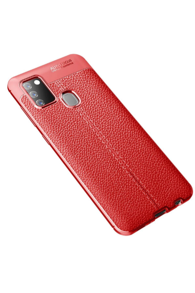 Newface Samsung Galaxy A21S Kılıf Auto Focus Kapak - Kırmızı resmi