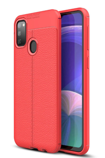 Newface Samsung Galaxy M30S Kılıf Auto Focus Kapak - Kırmızı resmi