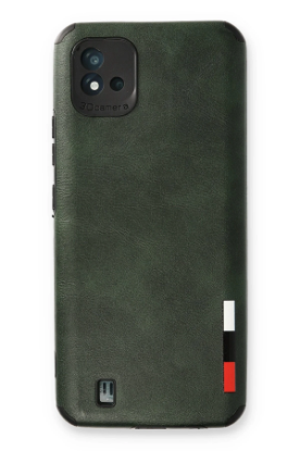 Newface Realme C11 2021 Kılıf Loop Deri Silikon - Yeşil resmi