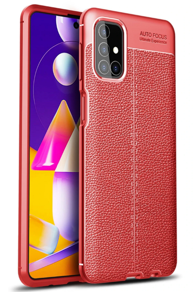 Newface Samsung Galaxy M31S Kılıf Auto Focus Kapak - Kırmızı resmi