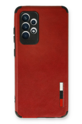Newface Samsung Galaxy A13 4G Kılıf Loop Deri Silikon - Kırmızı resmi