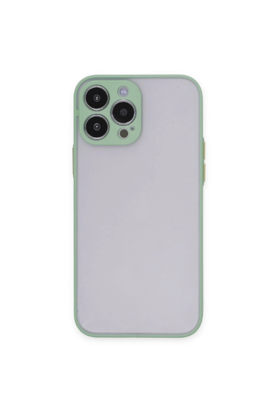 Newface iPhone 15 Pro Max Kılıf Montreal Silikon Kapak - Açık Yeşil resmi