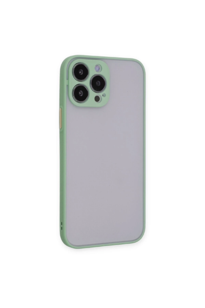 Newface iPhone 15 Pro Max Kılıf Montreal Silikon Kapak - Açık Yeşil resmi