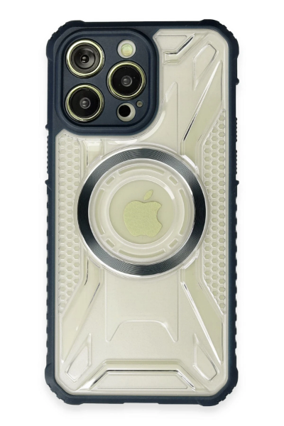 Newface iPhone 13 Pro Kılıf Prag Magneticsafe Kapak - Lacivert resmi