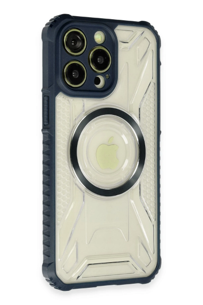 Newface iPhone 13 Pro Kılıf Prag Magneticsafe Kapak - Lacivert resmi