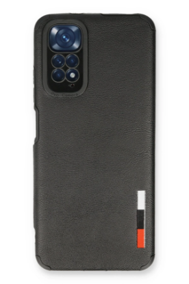 Newface Xiaomi Redmi Note 11 Kılıf Loop Deri Silikon - Siyah resmi