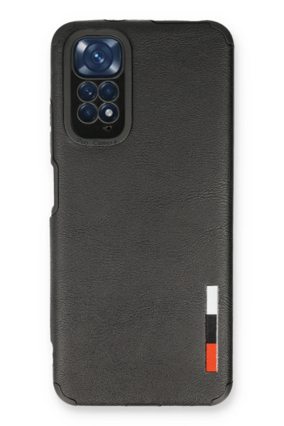 Newface Xiaomi Redmi Note 11 Kılıf Loop Deri Silikon - Siyah resmi