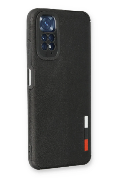 Newface Xiaomi Redmi Note 11 Kılıf Loop Deri Silikon - Siyah resmi