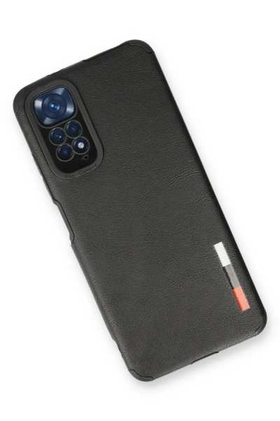 Newface Xiaomi Redmi Note 11 Kılıf Loop Deri Silikon - Siyah resmi