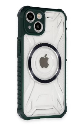 Newface iPhone 14 Kılıf Prag Magneticsafe Kapak - Koyu Yeşil resmi