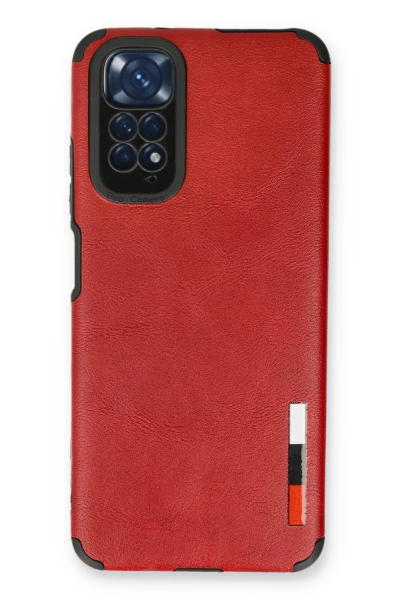 Newface Xiaomi Redmi Note 11 Kılıf Loop Deri Silikon - Kırmızı resmi