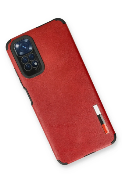 Newface Xiaomi Redmi Note 11 Kılıf Loop Deri Silikon - Kırmızı resmi