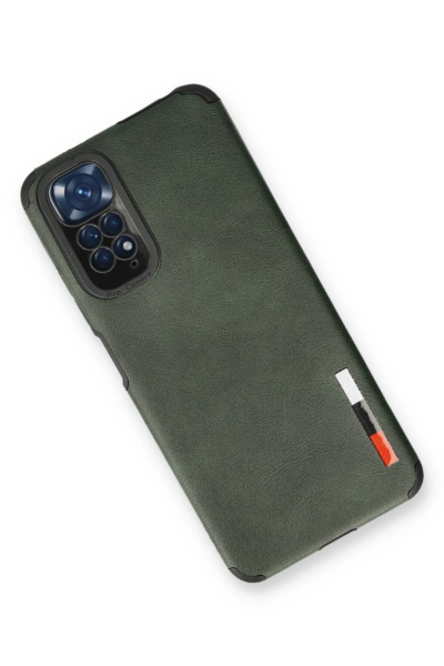 Newface Xiaomi Redmi Note 11 Kılıf Loop Deri Silikon - Yeşil resmi