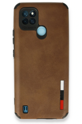 Newface Realme C25Y Kılıf Loop Deri Silikon - Kahverengi resmi