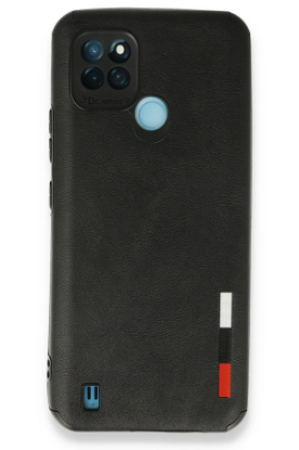 Newface Realme C25Y Kılıf Loop Deri Silikon - Siyah resmi