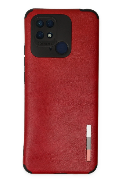 Newface Xiaomi Redmi 10C Kılıf Loop Deri Silikon - Kırmızı resmi