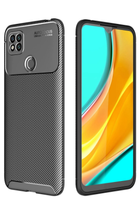 Newface Xiaomi Redmi 9C Kılıf Auto Focus Karbon Kapak - Siyah resmi