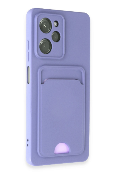 Newface Xiaomi Poco X5 Pro 5G Kılıf Kelvin Kartvizitli Silikon - Lila resmi