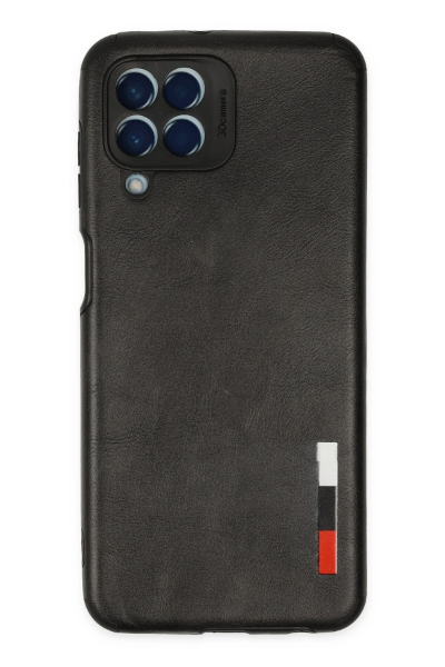 Newface Samsung Galaxy M33 Kılıf Loop Deri Silikon - Siyah resmi