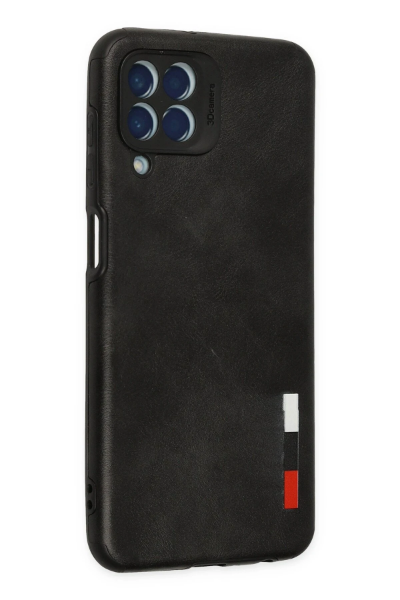 Newface Samsung Galaxy M33 Kılıf Loop Deri Silikon - Siyah resmi
