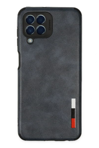 Newface Samsung Galaxy M33 Kılıf Loop Deri Silikon - Lacivert resmi