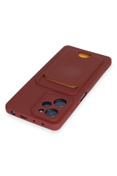 Newface Xiaomi Poco X5 Pro 5G Kılıf Kelvin Kartvizitli Silikon - Bordo resmi