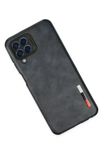 Newface Samsung Galaxy M33 Kılıf Loop Deri Silikon - Lacivert resmi