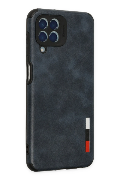 Newface Samsung Galaxy M33 Kılıf Loop Deri Silikon - Lacivert resmi