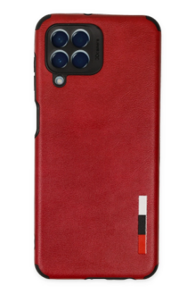 Newface Samsung Galaxy M33 Kılıf Loop Deri Silikon - Kırmızı resmi
