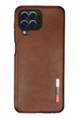 Newface Samsung Galaxy M33 Kılıf Loop Deri Silikon - Kahverengi resmi