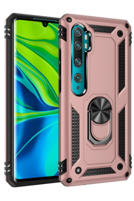Newface Xiaomi Mi Note 10 Lite Kılıf Sofya Yüzüklü Silikon Kapak - Rose resmi