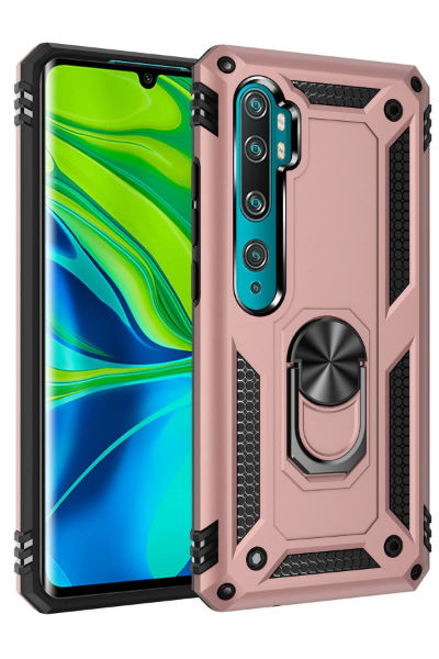 Newface Xiaomi Mi Note 10 Lite Kılıf Sofya Yüzüklü Silikon Kapak - Rose resmi