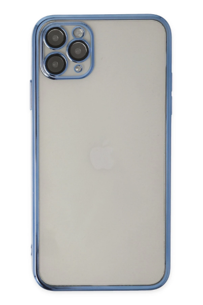 Newface iPhone 11 Pro Kılıf Razer Lensli Silikon - Açık Mavi resmi