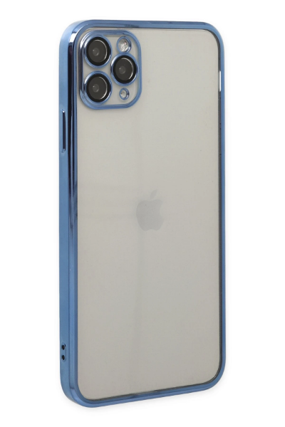 Newface iPhone 11 Pro Kılıf Razer Lensli Silikon - Açık Mavi resmi
