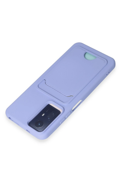 Newface Xiaomi Redmi Note 12S Kılıf Kelvin Kartvizitli Silikon - Lila resmi