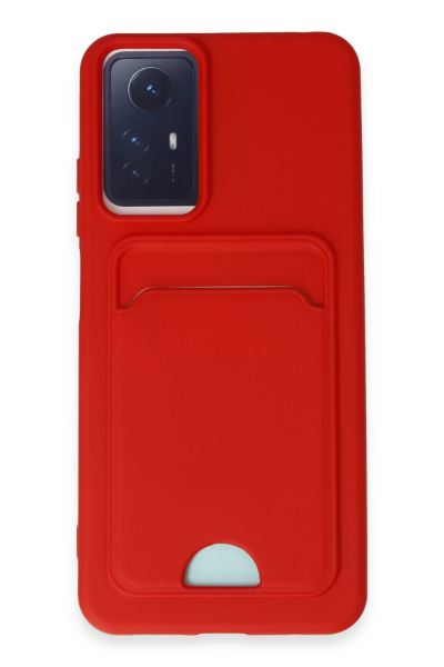 Newface Xiaomi Redmi Note 12S Kılıf Kelvin Kartvizitli Silikon - Kırmızı resmi