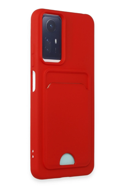 Newface Xiaomi Redmi Note 12S Kılıf Kelvin Kartvizitli Silikon - Kırmızı resmi