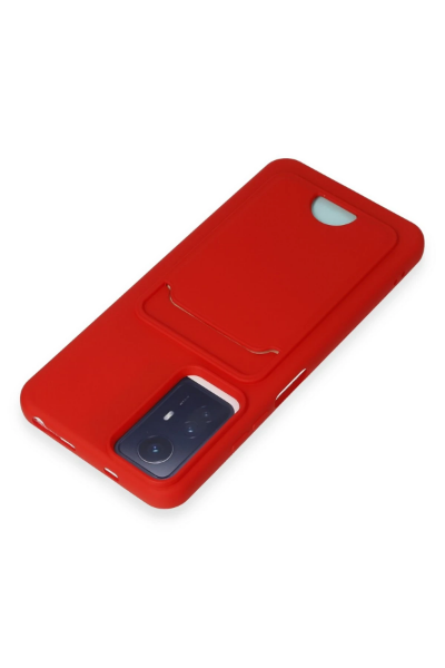 Newface Xiaomi Redmi Note 12S Kılıf Kelvin Kartvizitli Silikon - Kırmızı resmi