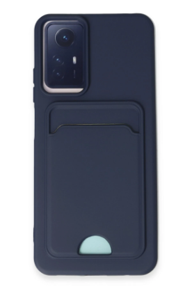 Newface Xiaomi Redmi Note 12S Kılıf Kelvin Kartvizitli Silikon - Lacivert resmi