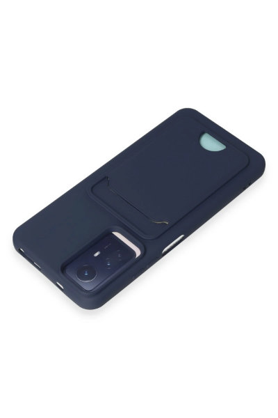 Newface Xiaomi Redmi Note 12S Kılıf Kelvin Kartvizitli Silikon - Lacivert resmi