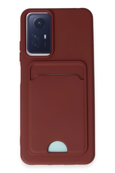 Newface Xiaomi Redmi Note 12S Kılıf Kelvin Kartvizitli Silikon - Bordo resmi
