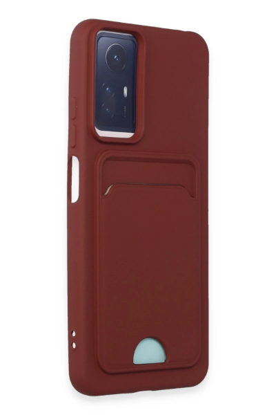 Newface Xiaomi Redmi Note 12S Kılıf Kelvin Kartvizitli Silikon - Bordo resmi