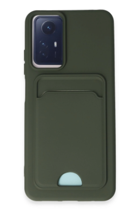 Newface Xiaomi Redmi Note 12S Kılıf Kelvin Kartvizitli Silikon - Koyu Yeşil resmi