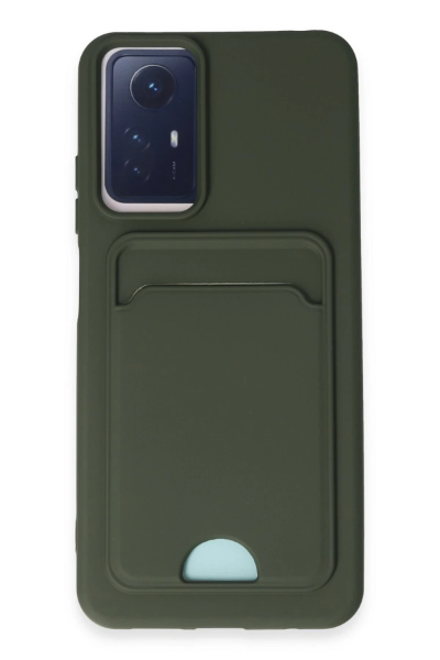Newface Xiaomi Redmi Note 12S Kılıf Kelvin Kartvizitli Silikon - Koyu Yeşil resmi