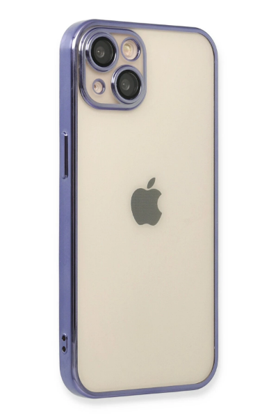 Newface iPhone 14 Kılıf Razer Lensli Silikon - Mor resmi