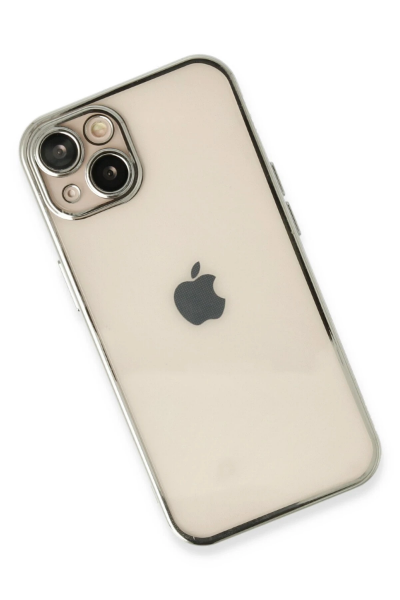 Newface iPhone 14 Kılıf Razer Lensli Silikon - Gümüş resmi