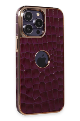 Newface iPhone 13 Pro Max Kılıf Snake Kapak - Derin Mor resmi