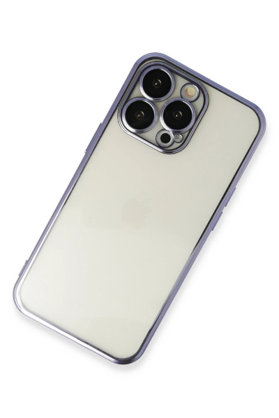 Newface iPhone 14 Pro Kılıf Razer Lensli Silikon - Mor resmi