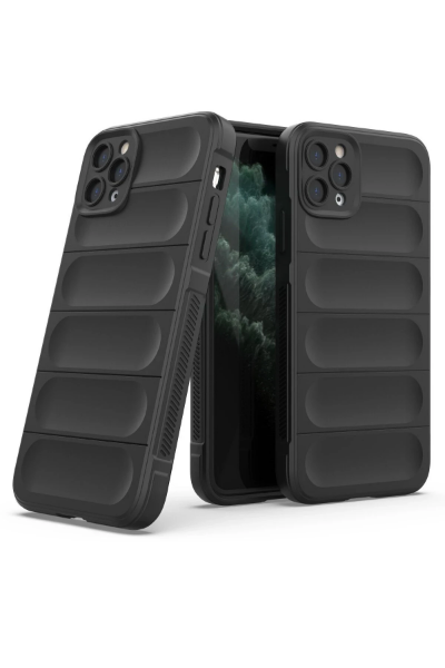 Newface iPhone 11 Pro Max Kılıf Optimum Silikon - Siyah resmi