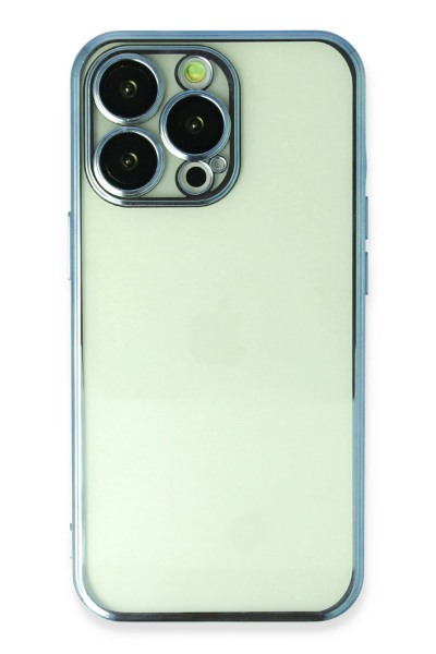 Newface iPhone 14 Pro Kılıf Razer Lensli Silikon - Açık Mavi resmi
